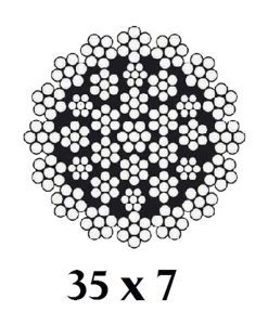 Cáp thép chống xoắn 35x7 cáp thép chống xoắn 35x7 ₫0 <strong>Cáp thép chống xoắn 35x7</strong> là một loại cáp thép được cấu tạo từ 35 tao thép nhỏ, mỗi tao gồm 7 sợi thép. Các tao thép này được xoắn lại với nhau theo chiều ngược chiều nhau, tạo thành một cấu trúc chắc chắn và chống lại lực xoắn cáp thép chống xoắn 35x7