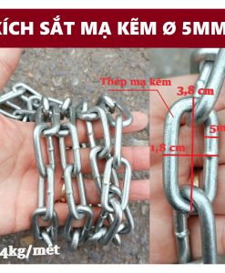 dây xích mạ kẽm 5mm