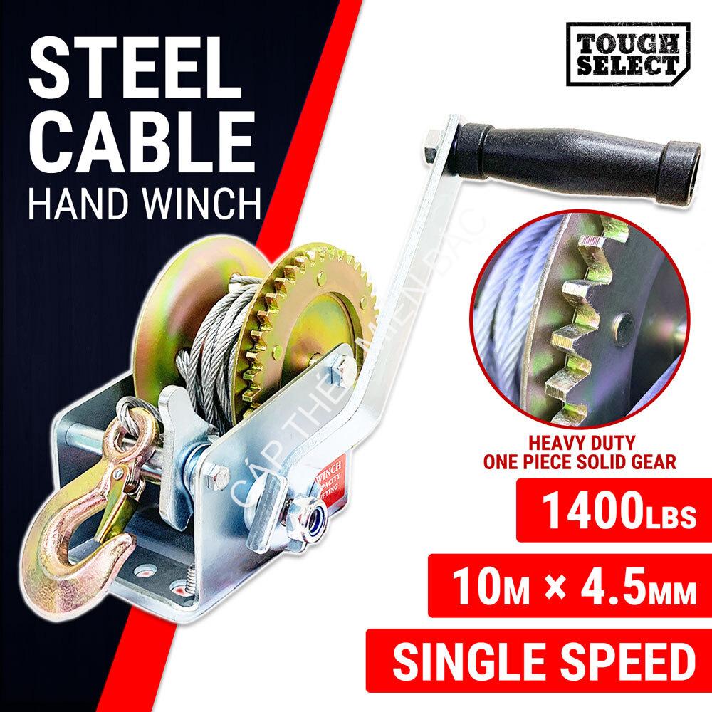 Tời quay tay 1400lbs tời quay tay 1400lbs ₫1,000 <strong>Tời quay tay 1400lbs</strong> là một thiết bị nâng hạ rất phổ biến, được sử dụng rộng rãi trong nhiều lĩnh vực như xây dựng, công nghiệp, nông nghiệp và các hoạt động ngoài trời. Với khả năng nâng tải trọng lên đến 1400lbs (khoảng 635kg), tời quay tay này mang lại hiệu quả cao và an toàn cho người sử dụng. tời cáp quay tay 1400lbs